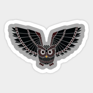 The Great Geometric Owl Sticker